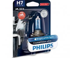 Philips H7 CrystalVision moto ultra Bright white light 10G Extra Xenon effect 12V