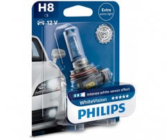 PHILIPS H8 WHITE VISION έντονο λευκό (XENON Effect) 1ΤΜΧ 12360WHVB1
