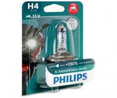 Philips H4 X-treme Vision moto +130% 10G 12V 12342XVMBW
