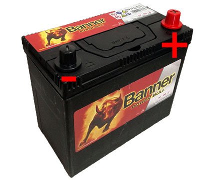 Banner Power Bull 45Ah 390A P4523 (Στενόμακρη) + ΔΩΡΟ Δεματικά Καλωδίων 100τμχ