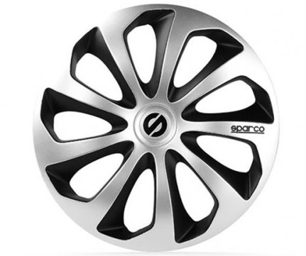 Sparco Τάσια Sicilia 13'' ασημί - μαύρο σετ 4 τεμάχια