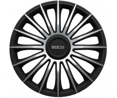 Sparco Τάσια Treviso 16'' μαύρο - ασημί σετ 4 τεμάχια