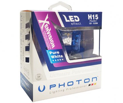 Photon Λάμπες H15 Xenvision Pure White Led Effect 12V 15/55W σετ 2τμχ