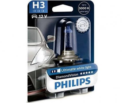 Philips H3 Diamond Vision Ultimate White Light 12V 5000K 1 τμχ
