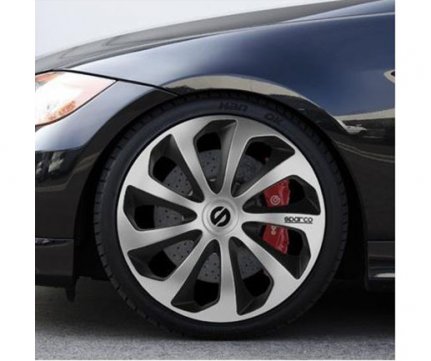 Sparco Τάσια Sicilia 14'' ασημί - μαύρο σετ 4 τεμάχια