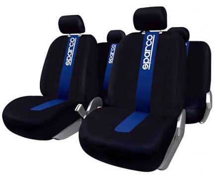 Sparco seat cover black - blue set of 4 pcs SPC1011