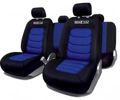 Sparco κάλυμμα καθισμάτων μπλε - μαύρο σετ σετ 4 τμχ SPC1019AZ