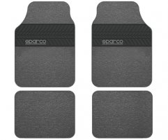 Sparco Μοκέτα Ανθρακί με λάστιχο σετ 4 τμχ SPC1909GR