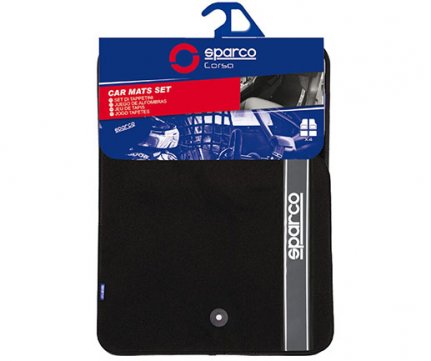 Sparco Carpet Black with gray line set of 4 03763AR