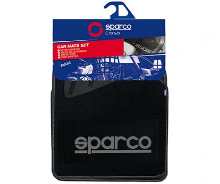 Sparco Carpet Black with rubber and gray logo set 4 pcs SPC1902A