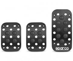 Sparco Πεταλιέρα Μαύρη σετ 3 τεμάχια SPC0401BK