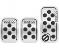 Sparco Pedals Aluminum with black rubber set of 3 pieces
