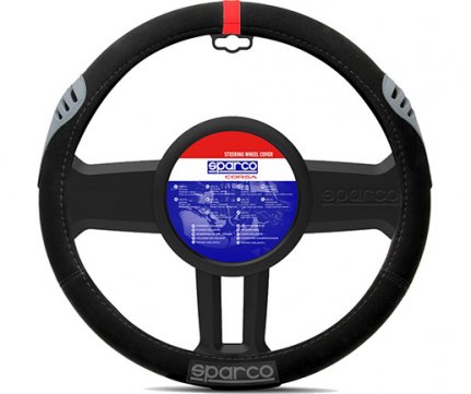 Sparco Κάλυμμα Τιμονιού Sport Line μαύρο γκρι κόκκινο 37-38cm SPC1107RS