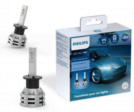 Philips Ultinon Essential Led H1 12/24V 6500K 19W 11258UE2X2 (2 Έτη Εγγύηση Philips)