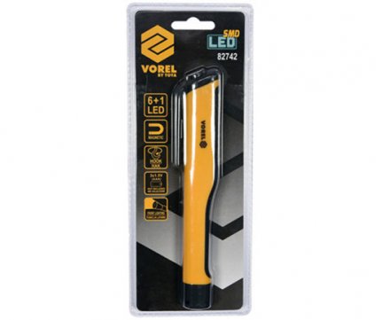 Vorel LED flashlight magnetic 6+1 82742