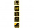 Vorel LED flashlight magnetic 6+1 82742