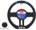 Sparco Κάλυμμα Τιμονιού Δερματίνη μαύρο - μπλέ (flat bottom) SPC1114BL