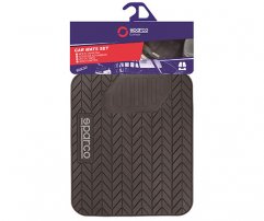 Sparco Πατάκια Λάστιχο σετ 3 (2 + 1 εννιαίο) τμχ SPF501BK