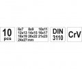 Yato set of professional German keys 10 pcs YT-0380