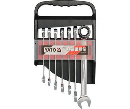 Yato Ratchet Set Professional 7pcs No10-19 YT-0208