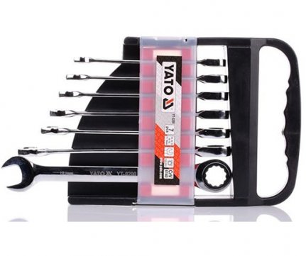 Yato Ratchet Set Professional 7pcs No10-19 YT-0208