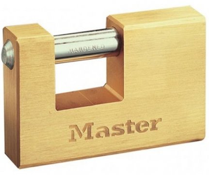 Masterlock Λουκέτο Τάκος μπρούτζινος με ατσάλινο λαιμό 63mm