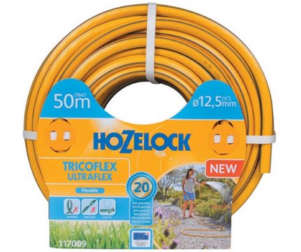 Hozelock Rubber 1/2'' Flexible Durable Ultraflex 50m (12.5mm)