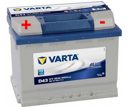 Varta Μπαταρία Blue Dynamic 60Ah 540A D43