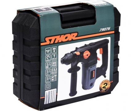 Sthor Πιστολέτο SDS Plus 3 λειτουργιών Με 5 εξαρτήματα 800W 79076