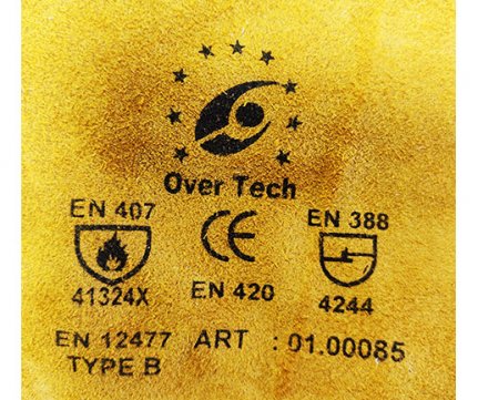 Overtech Welding Gloves Leather 40cm 4243 No10 set of 2 pcs