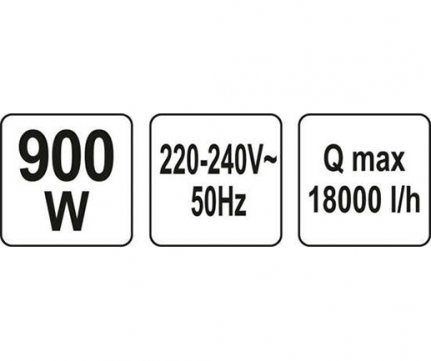 Yato Αντλία Βυθιζόμενη Επαγγελματική 900W 18000 L/h YT-85333