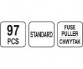 Yato Ασφάλειες Αυτοκινήτου Standard + Εξολκέας σετ 97 τμχ YT-83141