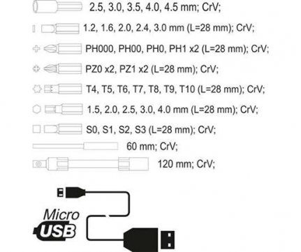 Yato Κατσαβίδι Ηλεκτρονικών Επαγγελματικό 3,6V σετ 39 τμχ YT-27930