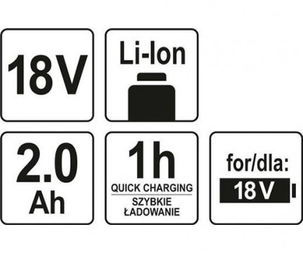Yato Battery 18V Li-ion 2.0Ah YT-82842