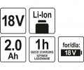 Yato Battery 18V Li-ion 2.0Ah YT-82842