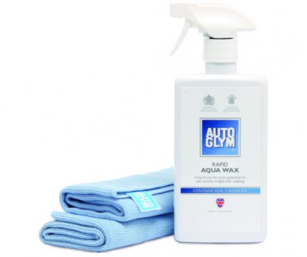 Autoglym Σετ Rapid Aqua Wax Κέρωμα Γρήγορης Εφαρμογής 500ml + 2 πανιά μικροινών