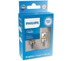 Philips Led Ultinon Pro6000 T10 W5W 12V 6000K σετ 2τμχ