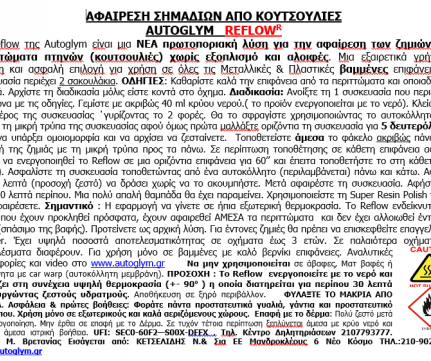 Autoglym Reflow 2 Pack Αφαίρεση Σημαδιών από Κουτσουλιές 
