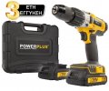 PowerPlus Επαναφορτιζόμενο Κρουστικό Δραπανοκατσάβιδο 20V 2x2.0Ah 3 έτη εγγύηση POWX00445