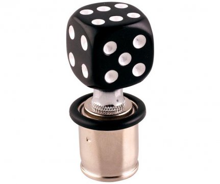 RaceSport Car Lighter with decorative dice black