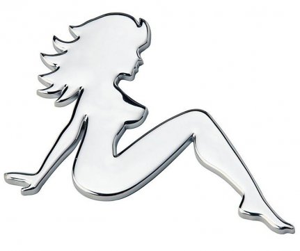 RaceSport Διακοσμητικό Αυτοκόλλητο Χρωμιωμένο Pin Up Girl 60x85mm