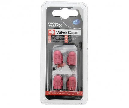 RaceSport Valve Caps Red "Bullets" set of 4 pcs