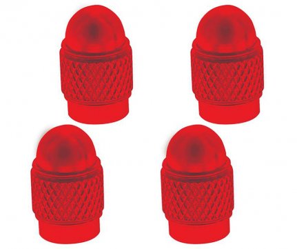 RaceSport Valve Caps Red "Bullets" set of 4 pcs