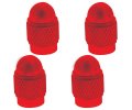 RaceSport Valve Caps Red "Bullets" set of 4 pcs