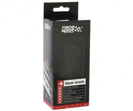 RaceSport Bull Lever Leather Gear Shift Black
