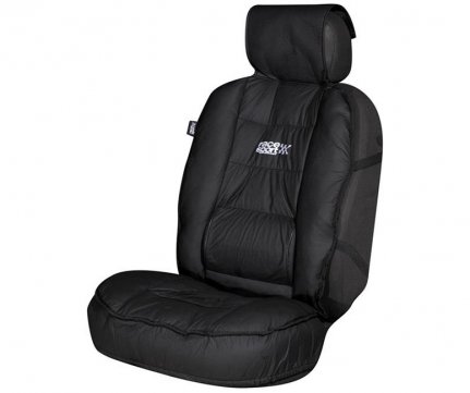 Racesport Sport Seat Cushion Κάλυμμα Καθίσματος Αγωνιστικό Μαύρο – Μαύρο 110x55cm 1τμχ