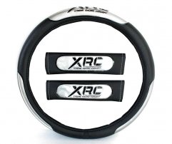 Racesport XRC Σετ Κάλυμμα Τιμονιού Δερμάτινο 37-39CM & 2 Μαξιλαράκια Ζώνης