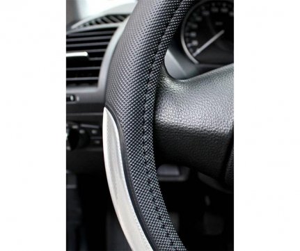 Racesport XRC Leather Steering Wheel Cover Set 37-39CM & 2 Belt Pads