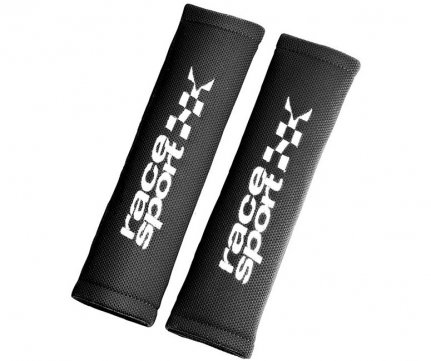 RaceSport Protective Belt Pads Black (Giant Size) 8x28cm set of 2 pcs