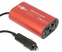 Swiss Drive Power Inverter Αυτοκινήτου από 12V σε 230V 150W + 2 usb 2.4A